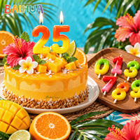 Bougie d'Anniversaire Créative Multicolore Anti-Goutte en Cire de Paraffine (Chiffres 0-9) pour Célébrations Festives - Offre Spéciale