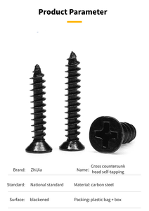 <b>Black</b> Oxide Phillips <b>Self</b> <b>Tapping</b> <b>Screws</b> Factory Mass Production Flat Head Wood <b>Screws</b> with High Strength Fast Shipping - Product Image 4