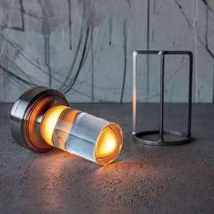 Lampe de bureau moderne industrielle créative à commande tactile en cristal, température de couleur réglable, LED à intensité variable, alimentée par batterie, 12 pièces - Product Image 4