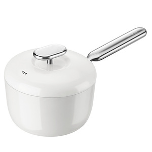Deslon Milk <b>Pot</b> 18Cm White Non-Stick <b>Induction</b> Compatible Cooking <b>Pot</b> With Lid - Product Image 1