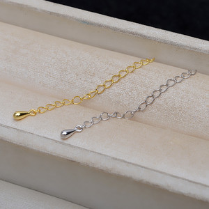 Cadena de Extensión de Plata S925 de 5 cm Ajustable, Accesorio de Joyería DIY, Nuevo 4906 con Diseño de Gota - Product Image 5