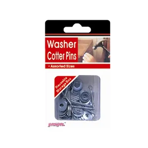 Çin üretimi Blister kart 50 adet düz yıkayıcı ve Cotter Pin