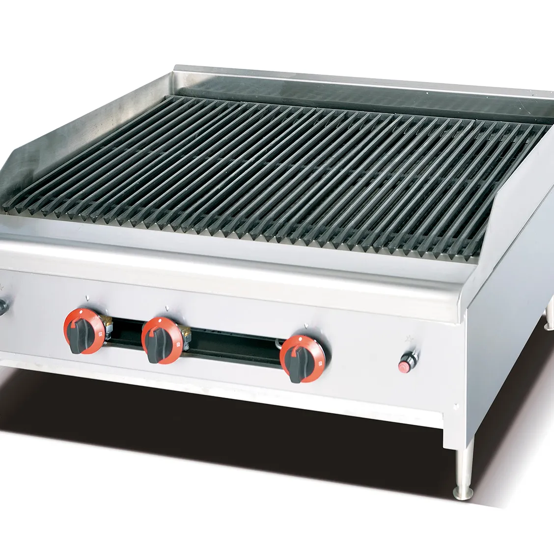 Barbecue grill industriel, pierre de lave, à 3 brûleurs, ustensile de cuisine pour les steaks