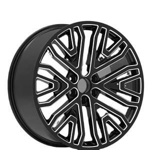 SUV personalizzato ruota OEM 22x9j 24x10j pollici 6x139.7 ET20 CB78.1 nero Full Painting cerchi in lega per GMC Sierra1500 cerchio limitato - Product Image 2