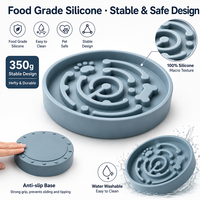 Bol à lécher apaisant pour chien en silicone, distributeur lent pour soulager l'anxiété, enrichissement, bain, toilettage, entraînement, bol interactif pour animaux de compagnie