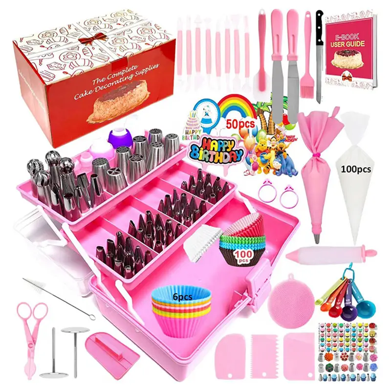 359 Pcs Cake Decorating Supplies Tool Kit Piping Tips Set Cake Accessories Cake Decorating Supplies Tools Kit With Storage Box