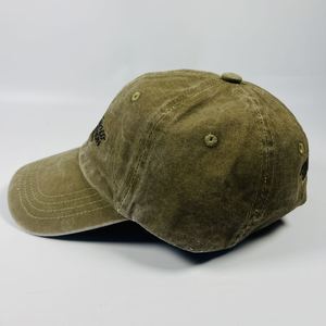 Cappelli da Baseball in bianco Vintage in cotone lavato all'ingrosso con lettere frontali personalizzate dopo ricamo Logo 6 pannelli - Product Image 3