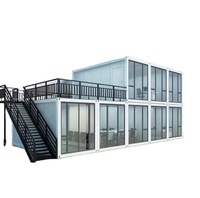Luxueux duplex de 20 pieds structures en acier de 3 chambres à coucher maisons préfabriquées maison en conteneur