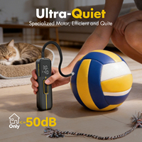 Portable Electric Ball Pump Tire Inflator Air Compressor With Digital Display Rechargeable Emergency Air Pump