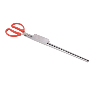 Pinzas de <span class=keywords><strong>cangrejo</strong></span> Asas de plástico de acero inoxidable 51cm de longitud Diseño de <span class=keywords><strong>punta</strong></span> de ranura Espesar Pinzas de tijera resistentes al calor para pescar rectas - Product Image 4