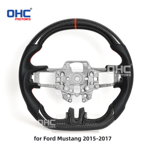 Volante de Fibra de Carbono Real en Stock en EE. UU. para <span class=keywords><strong>Ford</strong></span> <span class=keywords><strong>Mustang</strong></span> EcoBoost GT <span class=keywords><strong>Shelby</strong></span> GT350 <span class=keywords><strong>GT350R</strong></span> 2015-2017 2018-2023 - Product Image 4