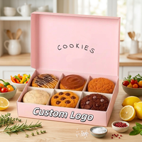 Emballage de biscuits biodégradable personnalisé avec estampage à froid, papier alimentaire, boîtes à biscuits pour boulangerie avec logo