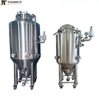 TEKBREW Bir Artesanal 200l Fermentator Baja Tahan Karat 300L Fermentator Isobarik Fermentator Bir 100 liter