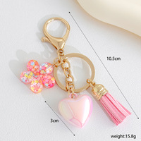 Bestseller sleutelhanger hartvormig vlinder kersen sleutelhanger tas hanger fruit auto sleutel cadeau sleutelhanger