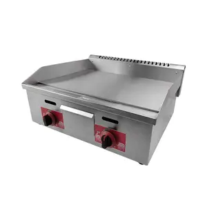 Commercial restaurant kitchen stainless steel flat plate gas grill griddle