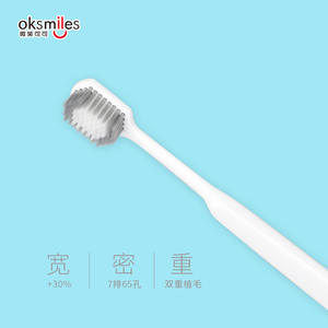 Cepillo de Dientes Oksmiles de Cabeza Ancha, 7 Filas, 65 Orificios, Cerdas Suaves, Cepillo de Dientes Manual para Adultos, Cepillo de Alta Calidad para una Limpieza Profunda - Product Image 2