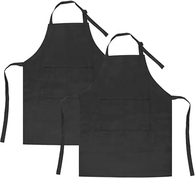 Avental de crianças com bolso, 2 pacotes, avental de chef para cozinhar