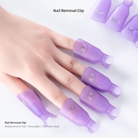 Clips réutilisables en plastique pour dissolvant de vernis à ongles en gel (lot de 10) – Idéal pour la manucure en salon – Vente chaude