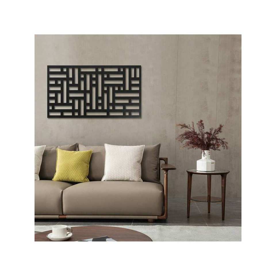 Black Metal Laser Cut Decorative Outdoor Privacy Screen Panel Indoor Metal Wall Decor Panel for Bedroom Dining Sitting Room