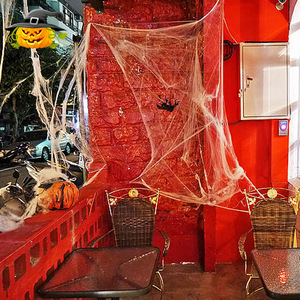 Décoration toile d'araignée Halloween 40G, accessoires intérieurs/extérieurs pour maison hantée, fournitures pour fête - Product Image 1