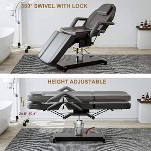 360 Rotate Upgraded <span class=keywords><strong>Hydraulic</strong></span> Spa Wimpern stuhl Kosmetiker <span class=keywords><strong>Tattoo</strong></span> Stuhl Gesichts bett Profession elles <span class=keywords><strong>Massage</strong></span> bett - Product Image 3