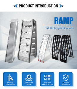 Motosiklet rampası alüminyum kayar kapı katlanır motosiklet taşınabilir merdiven rampası motosiklet kamyon rampası - Product Image 5