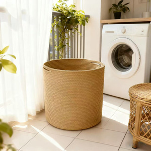 Factory Hot Sale <b>Storage</b> <b>Baskets</b> Woven Cotton Rope <b>Basket</b> Organizing Home Decoration - Product Image 1