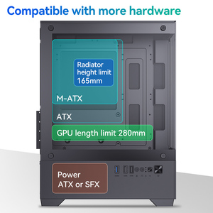 Kardan adam gelişmiş kompakt M <span class=keywords><strong>ATX</strong></span> oyun PC durumda temperli cam ile optimize hava akımı ve USB ön Port bilgisayar kılıfları - Product Image 3