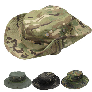 Outdoor Sport <b>Sunscreen</b> Fishing Camping Camouflaged Tactical Round Bucket Hat - Product Image 6