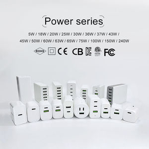 Điện thoại máy tính xách tay Sạc EU UK KR cắm 65W 100W phổ Travel Adapter PD QC 45W USB C sạc nhanh tường sạc di động - Product Image 5