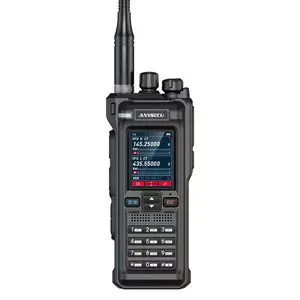 Anysecu Novo Rádio Analógico Popular GT-12 UHF VHF AM FM Walkie Talkie com 960 Canais Portátil PTT Walkie Talkie