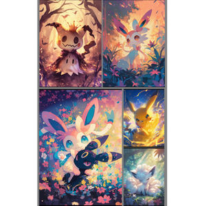 JPS Ventes Flash Boîte Mystère Pokémoned Le Monde des Pokémoned Cartes en Papier Coloré Vintage Aimants Objets de Collection Jeux de Société - Product Image 4
