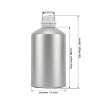 Bouteille en aluminium de qualité médicale 1070 de 6,2 L, opaque, hermétique, pour le stockage d'huiles essentielles, de parfums et de produits chimiques
