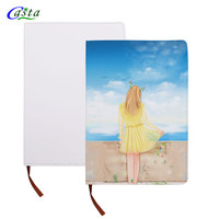 Carnet de notes en cuir PU A5 A6 pour sublimation, reliure cousue, style bureau, journal imprimé, agenda professionnel A4 pour étudiants