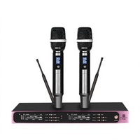 Microphone de karaoké KTV sans fil numérique à 2 canaux avec suppression du bruit et capteur infrarouge Soundmark K-180, piles AA, XLR