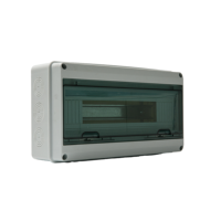 Boîtier de distribution de rangée, coffret de commutation avec couvercle transparent en ABS, IP40, unité de consommation domestique MCB, disjoncteur électrique intérieur