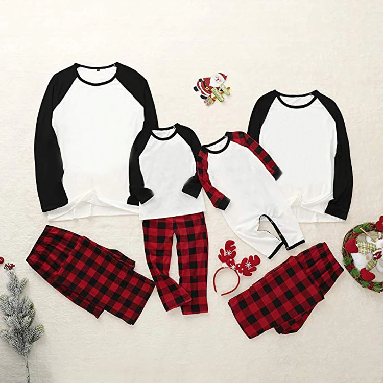 Дешевая Заводская индивидуальная Женская семейная Рождественская пижама из двух частей в полоску