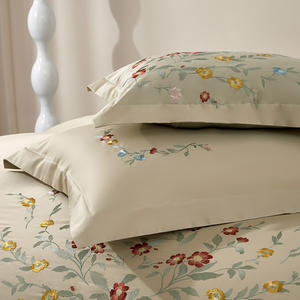 طقم غطاء لحاف من ألينهوم طراز ويسبر، 100% قطن عالي الجودة، غطاء لحاف بلون موحد مقاس كوين مع تطريز - Product Image 3