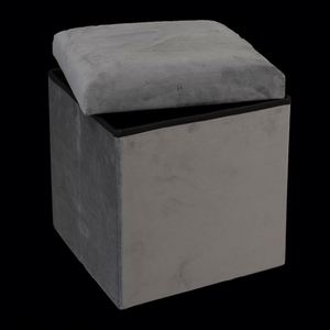 Stool With <b>Storage</b> Space Modern Living Room Furniture <b>Storage</b> Box Fabric Stainless Steel Bamboo Sample Available <b>Storage</b> Stool - Product Image 1