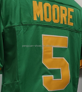 Camiseta de fútbol americano universitario cosida de la mejor calidad verde Dante Moore listo para enviar - Product Image 1