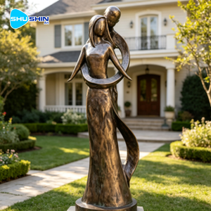 Statue <span class=keywords><strong>de</strong></span> figure en bronze personnalisée professionnelle, sculpture <span class=keywords><strong>de</strong></span> visage abstraite moderne en bronze pour décoration extérieure - Product Image 4