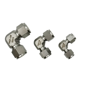 Fabrieksdirecte verkoop SS316 12mm 90 graden union elleboog met dubbele ferrule, zeskantige <span class=keywords><strong>fitting</strong></span> voor petrochemische en gas toepassingen - Product Image 1