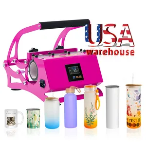 Usa Warehouse Free Shipping All In One 15Oz 20Oz 30Oz Tumbler Coffee Mug Cup Heat Press Machine Sublimation With All Attachments