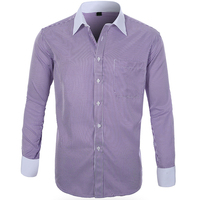 OEM/ODM Camisas Veraniegas Hombre Manga Corta terbaru kustom warna Solid kualitas tinggi kancing tunggal kemeja dengan lengan penuh