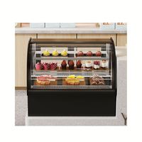 Vitrine Réfrigérée Commerciale pour Pâtisseries, Monotempérature, 2 Portes, Refroidissement par Air, Porte Vitrée, Présentoir Réfrigéré
