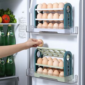 Egg Storage Box 30 Grids Refrigerator Egg Container Fresh Keeping Multifunctional Egg Crisper