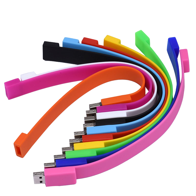 For USB 2.0 Memory Stick Wrist Band Bracelet New 4GB-64GB in Silicone with Logo