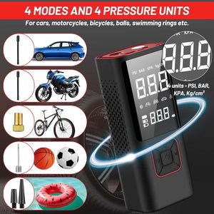 Máy bơm lốp không dây di động điện tử 12V, màn hình kỹ thuật số kép, 150psi, bán buôn, tích hợp giám sát áp suất lốp - Product Image 4