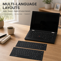 Autocollants de clavier d'ordinateur portable multilingues pour touches arabes et russes, en PVC mat, imperméables, pour clavier de notebook