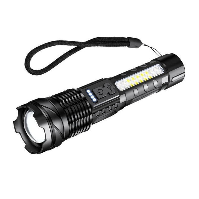 Waterproof High Lumens USB Rechargeable  Zoomable Tactical  Torch Light XHP50 Flashlights